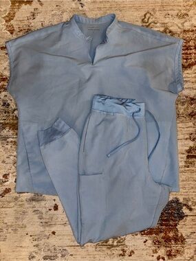 Mandala Light Blue Scrub Set